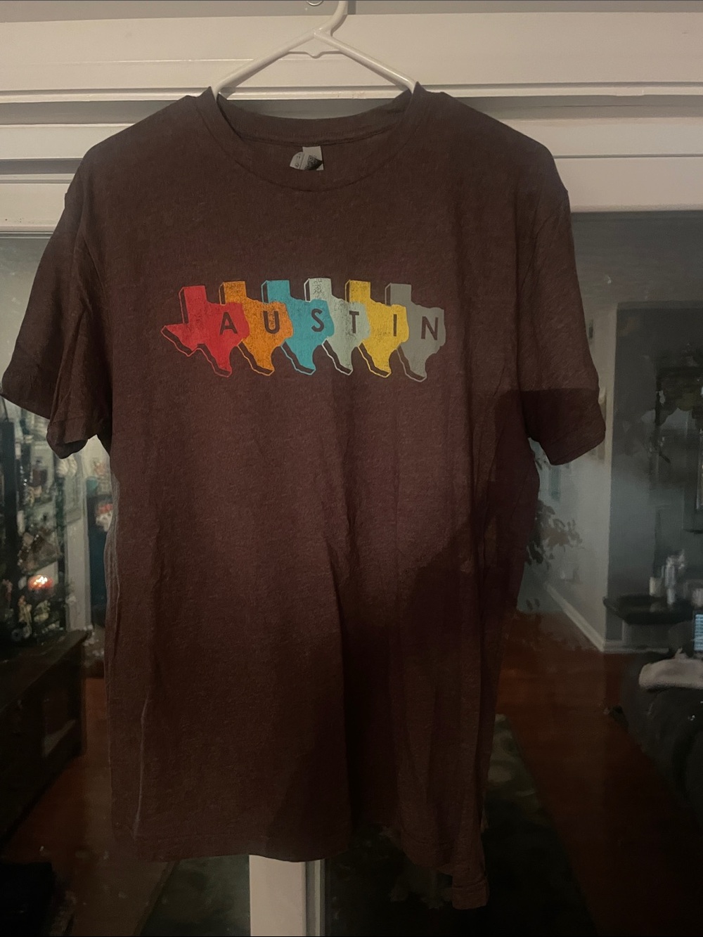 Next Level Apparel Brown Austin Skyline Graphic Tee